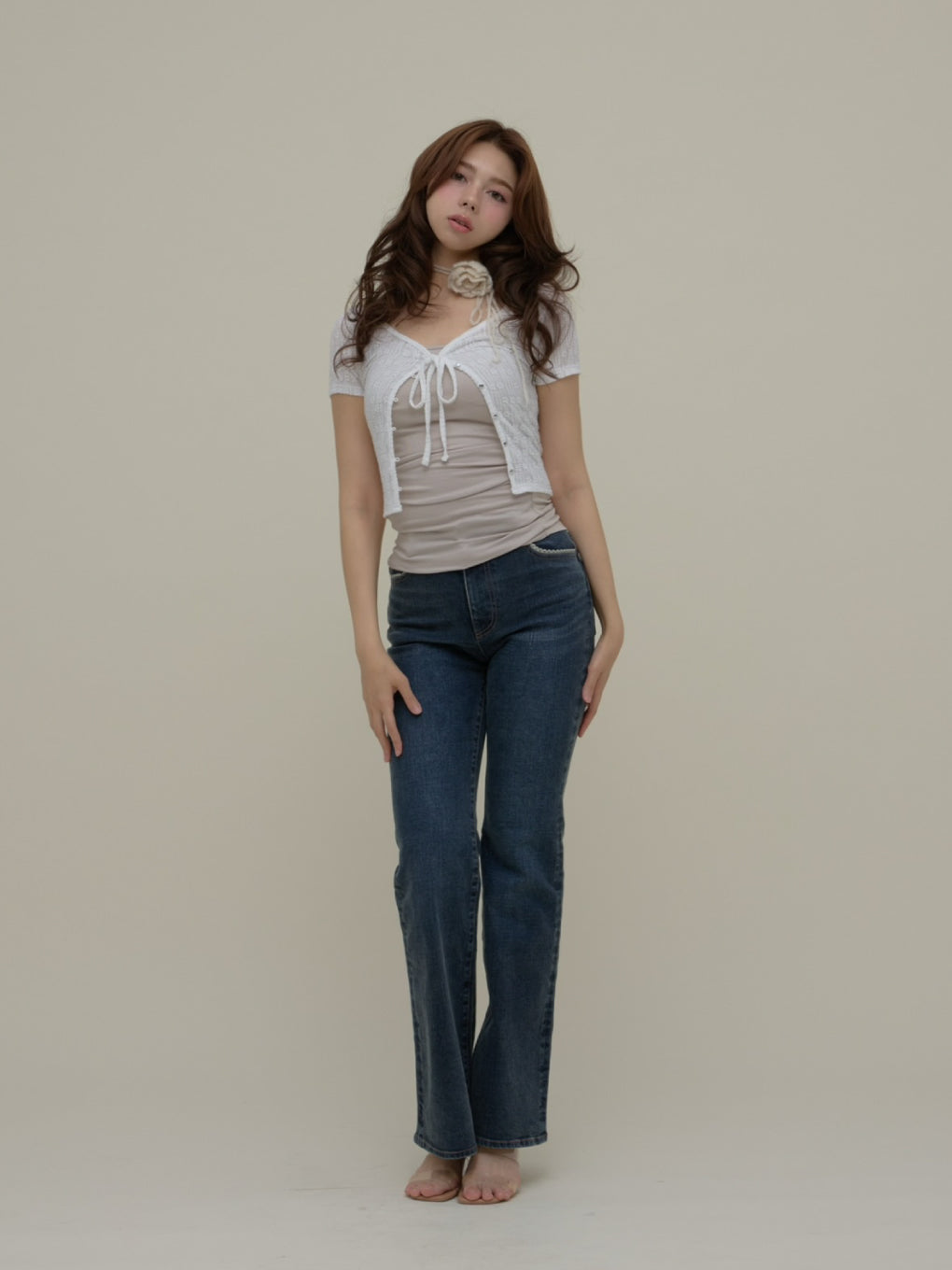 Fleur choker layered tops