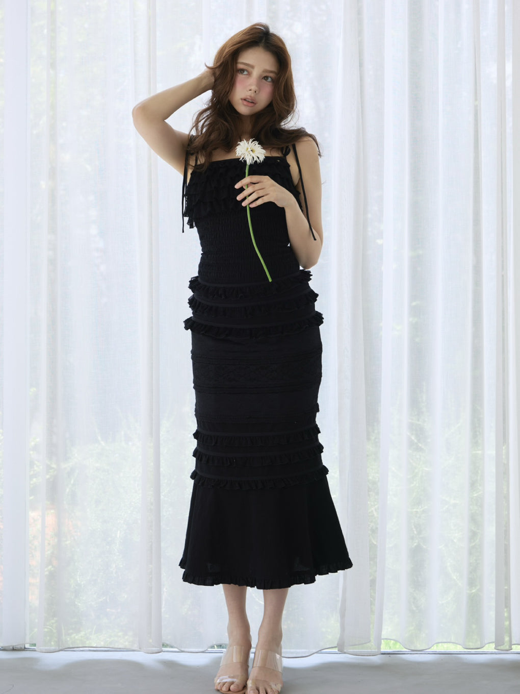 Orla frill long dress