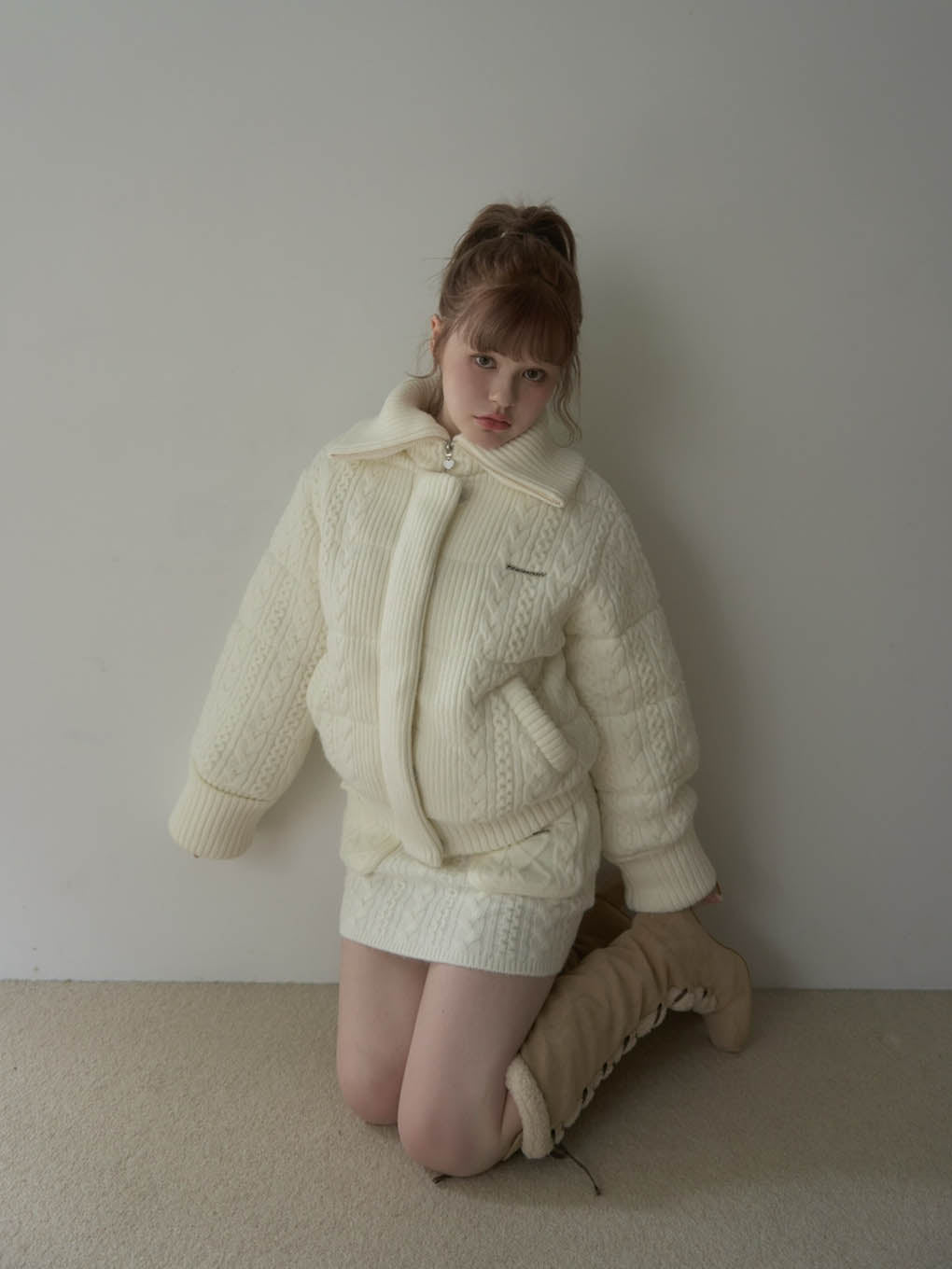 Mary quilting knit jacket