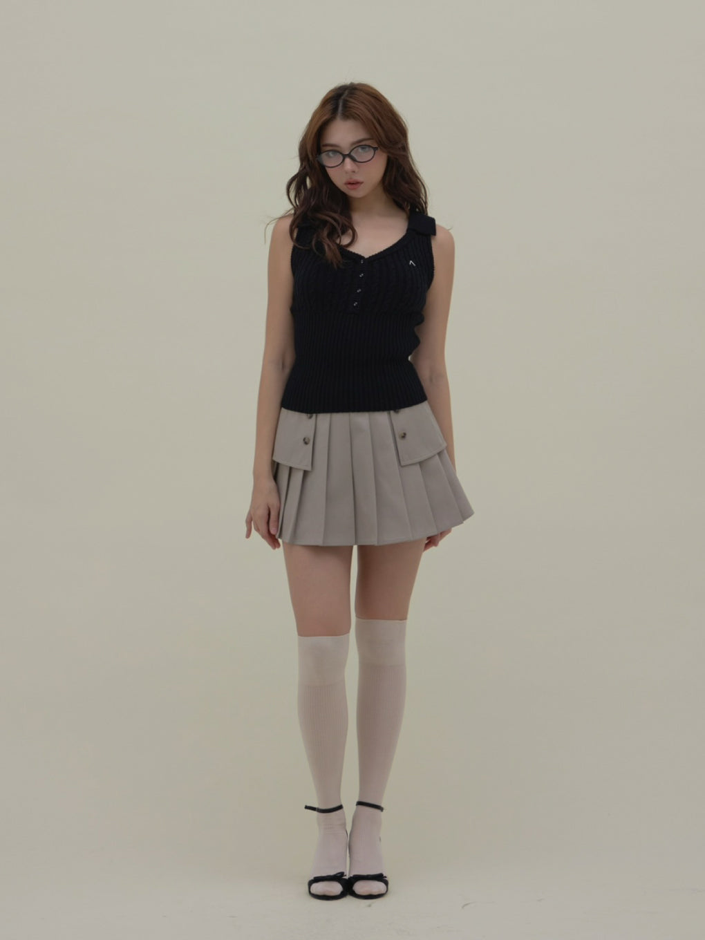 トップス andmary Wrenley cable tops pink ANDMARY】Wrenley cable tops