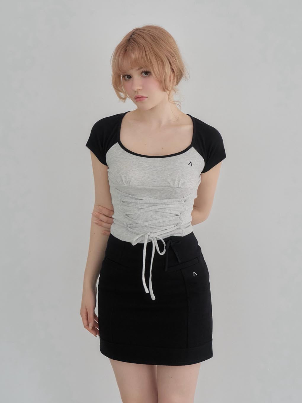 ANDMARY】Stacy laceup tops