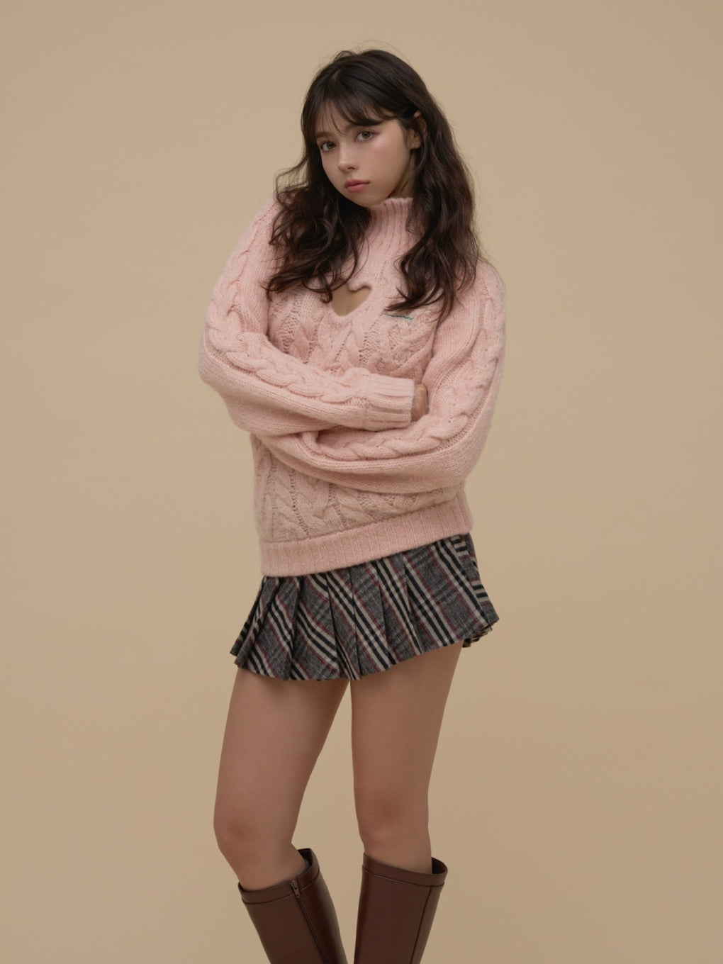 Mary heart knit tops