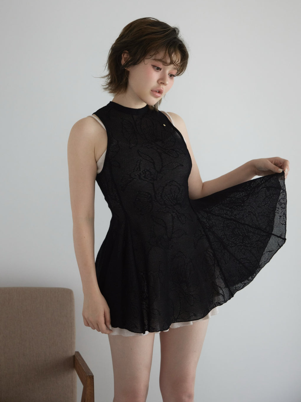 Lotta frill layerd mini dress