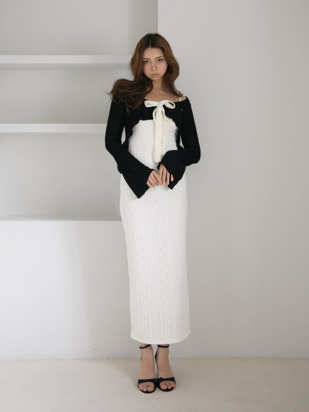 Aria flower set long dress
