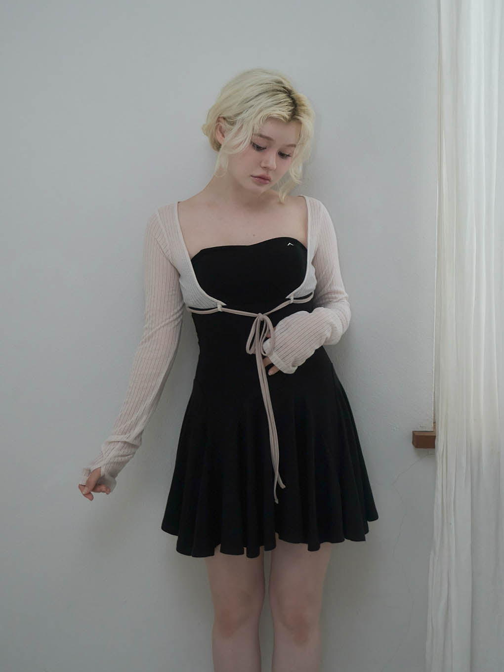 Lona ribbon mini dress