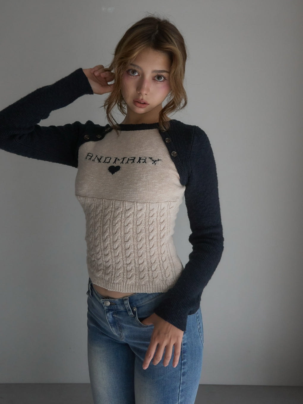 Dot logo raglan tops