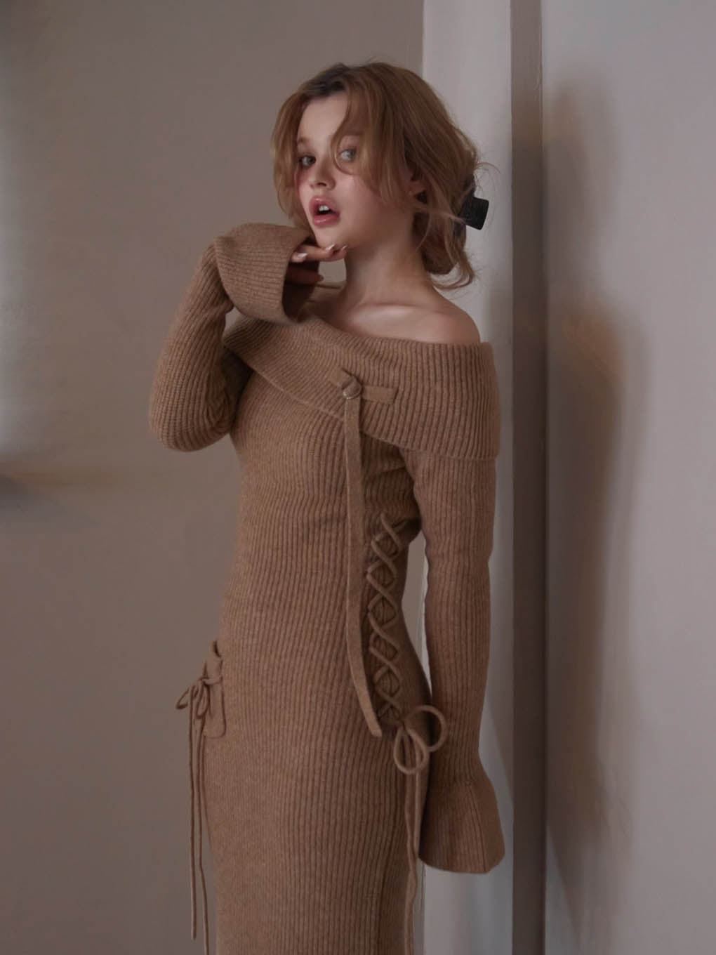 ANDMARY】Cheryl knit long dress