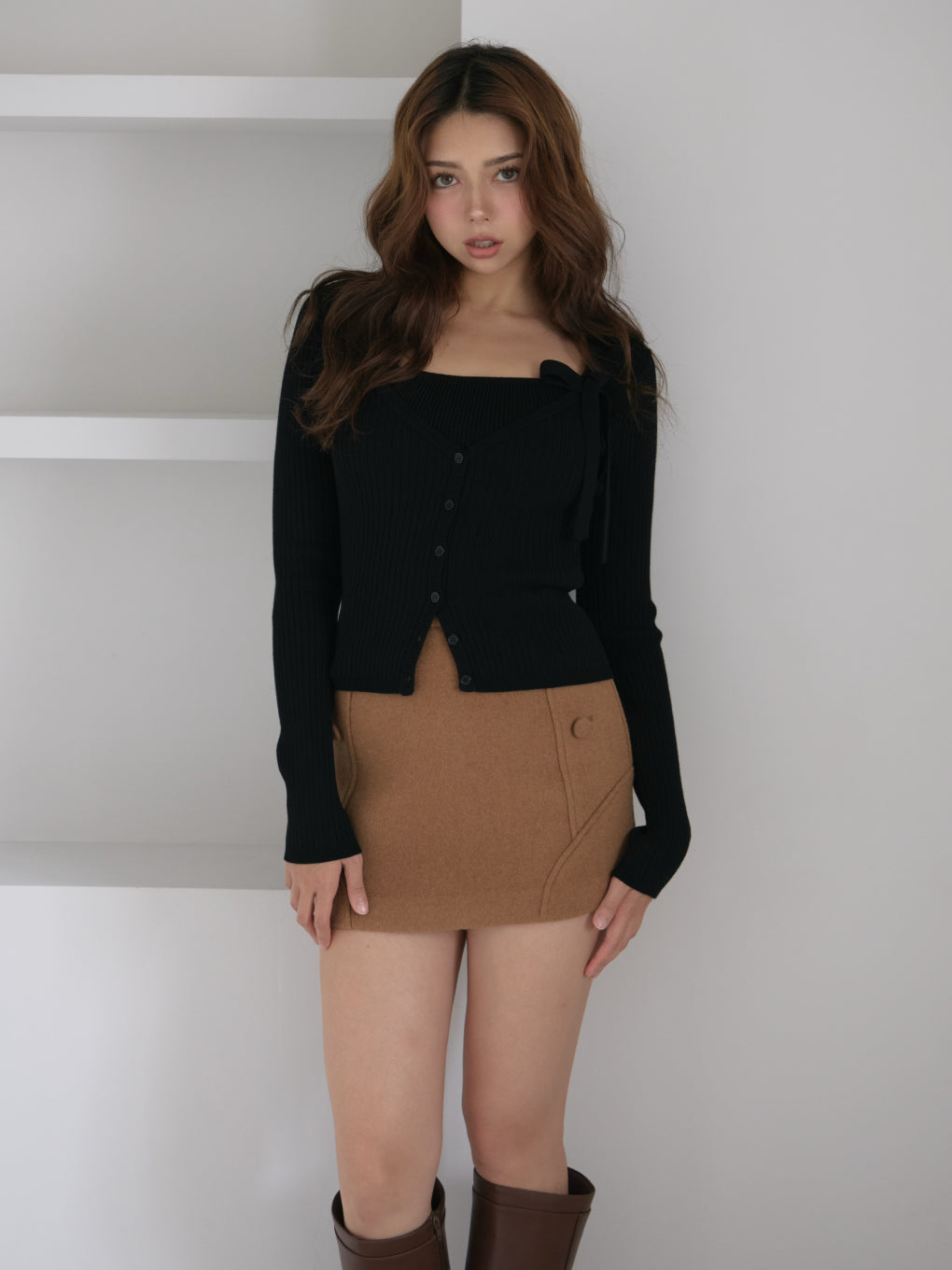 Mel button skirt