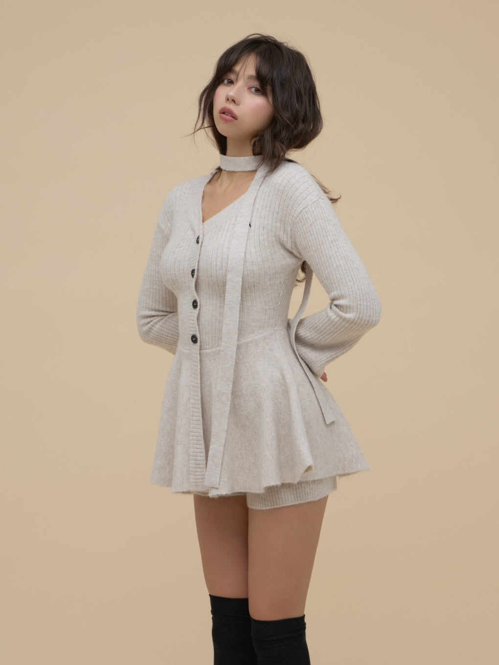 ＡＮＤＭＡＲＹ Dahlia tunic set up beige アンドマリー ANDMARY】Dahlia tunic set up