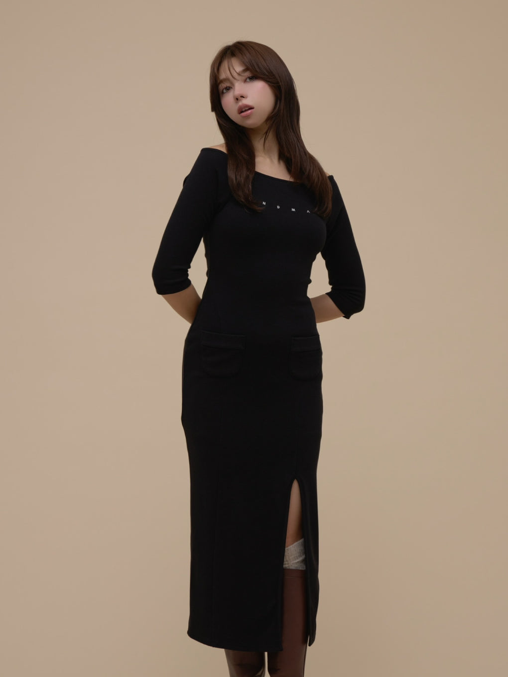 ワンピース Mary raglan long dress AM1629 ANDMARY】Mary raglan long dress