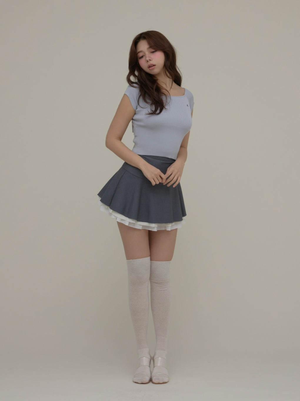 ANDMARY】Elle ribbon knit tops