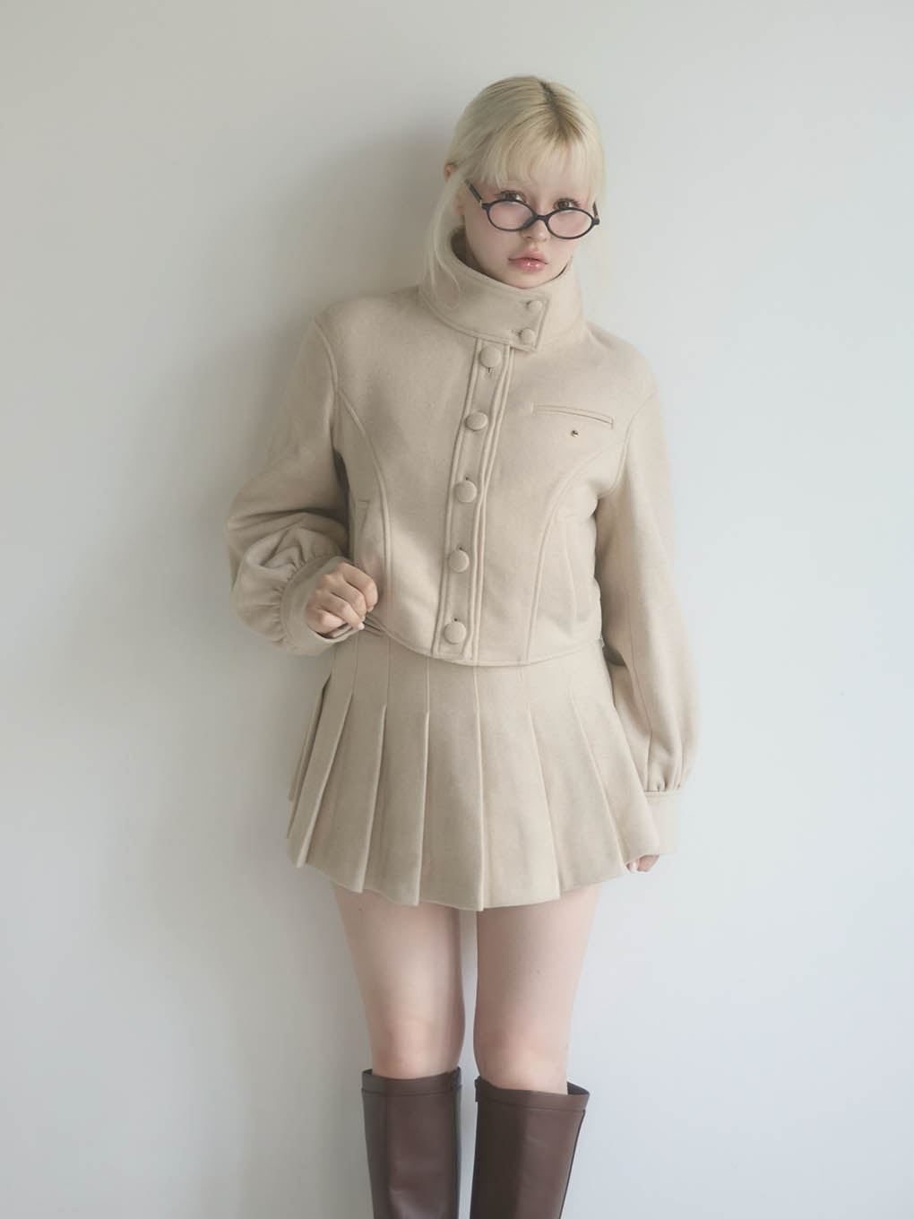 【INCHANT ME】Peach Pleats Mini Skirt INCHANT ME(インチャントミー) - ピーチプリーツミニスカート