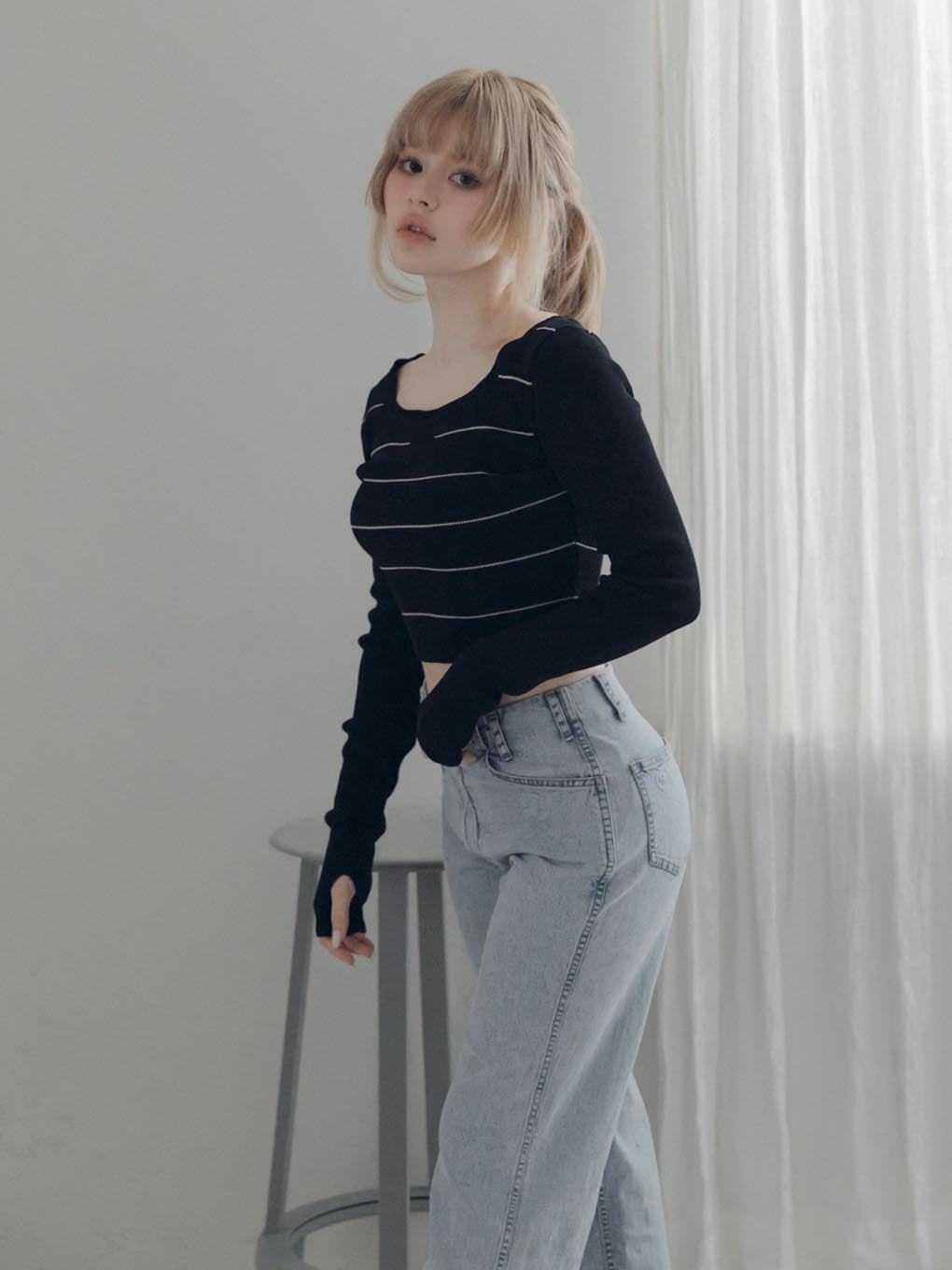 ANDMARY】Connie knit tops