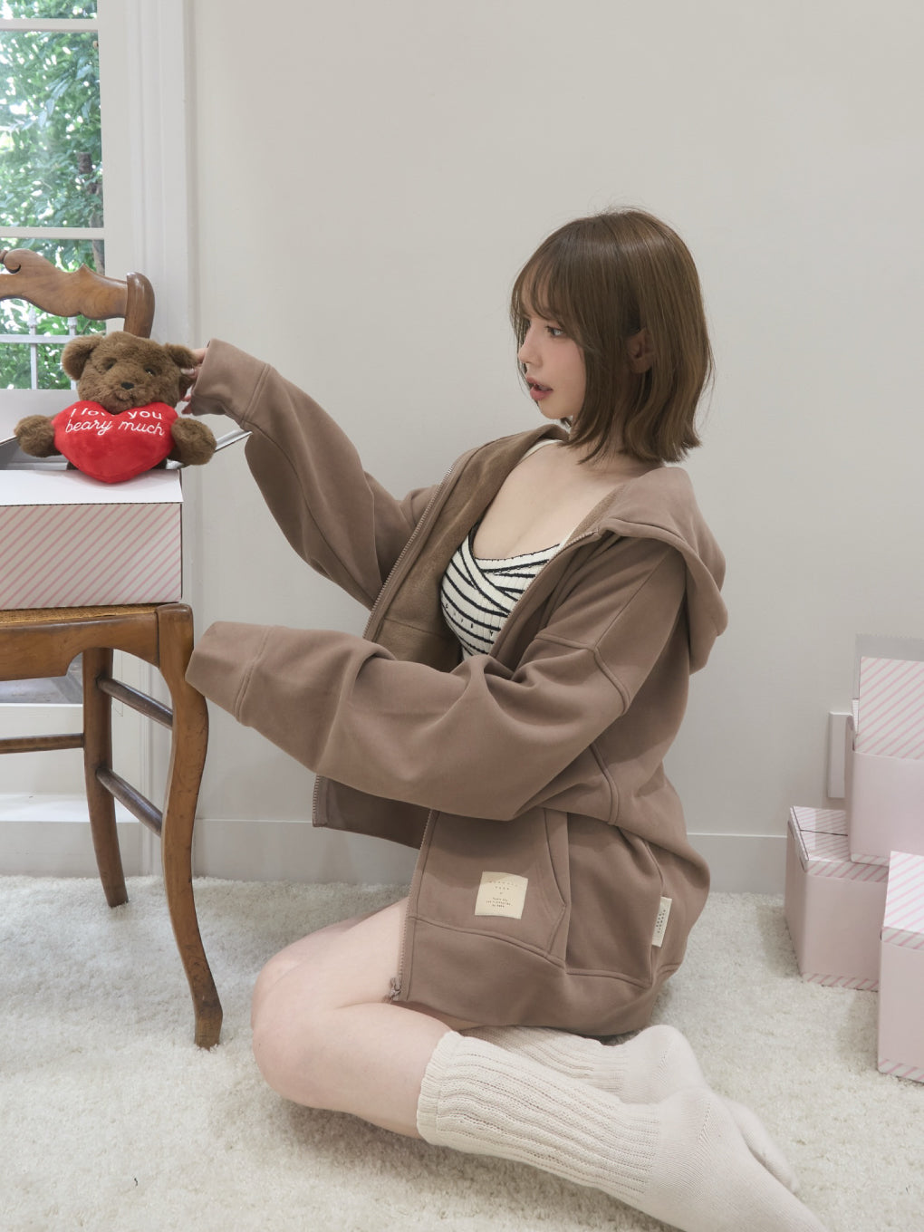 bebe loose hoodie