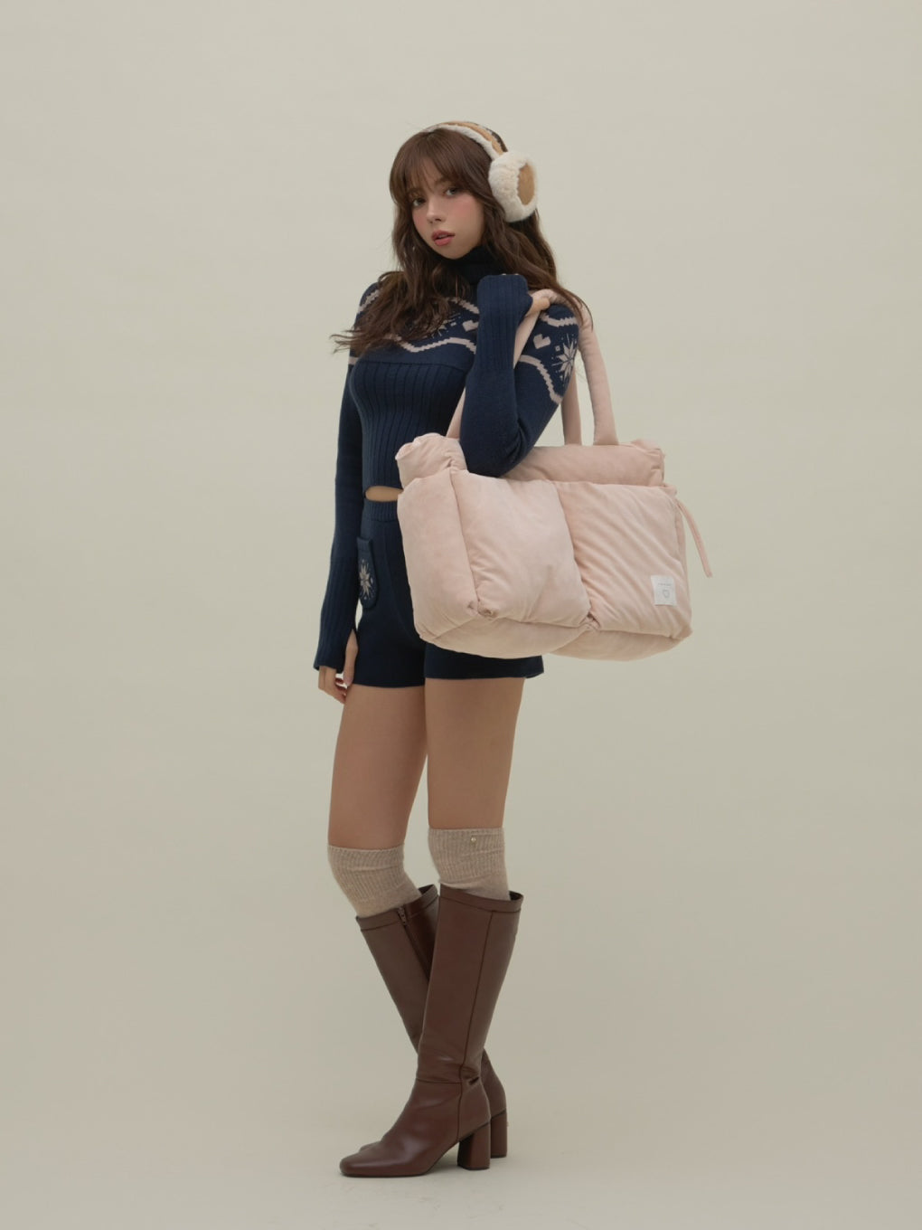 Mary quilting suede bag