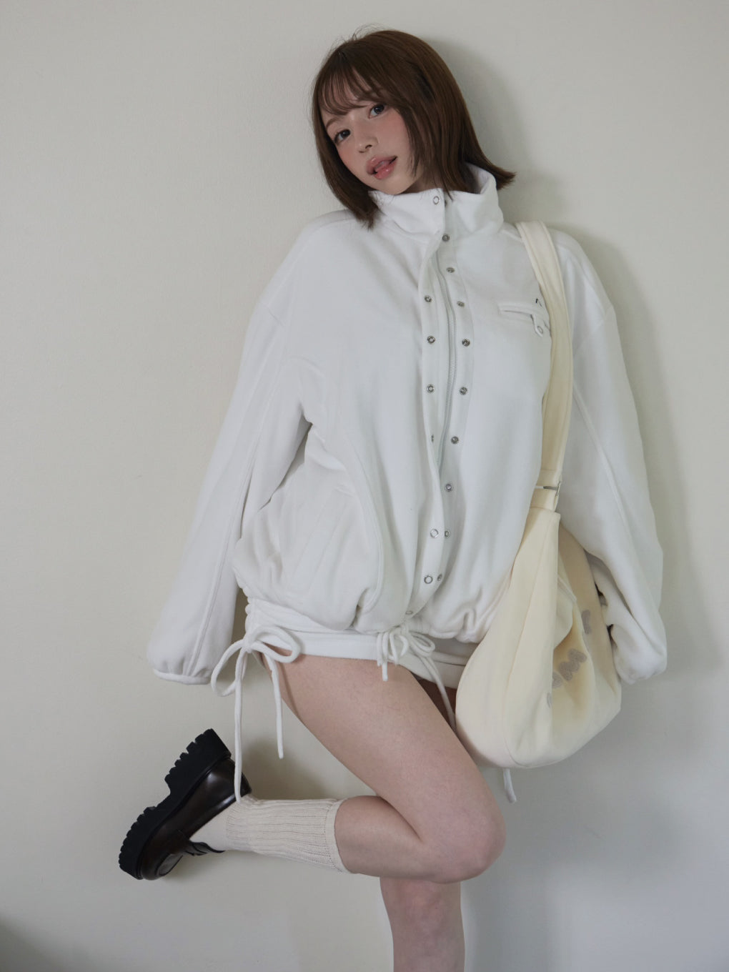 Harper loose stand jacket
