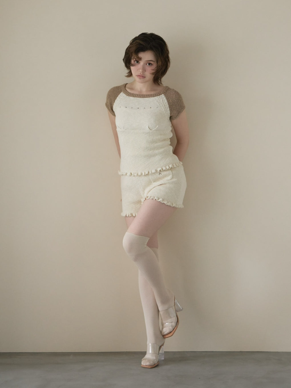 Lala frill knit set up