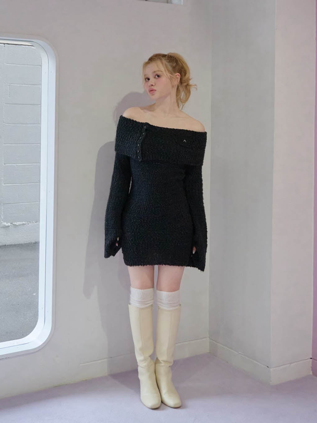 Aurora knit mini dress Andmary 新品未使用オーロラニットミニドレス
