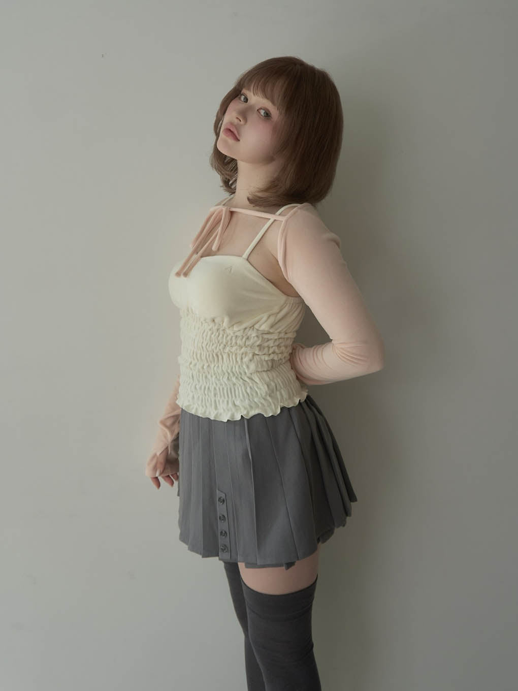 Mei shirring tops
