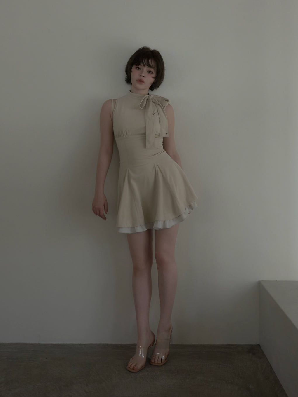 ANDMARY】Daisy velour mini dress