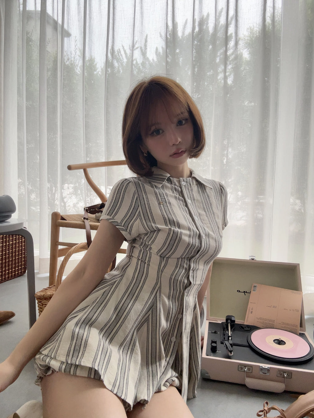 Dorothy flare blouse set up