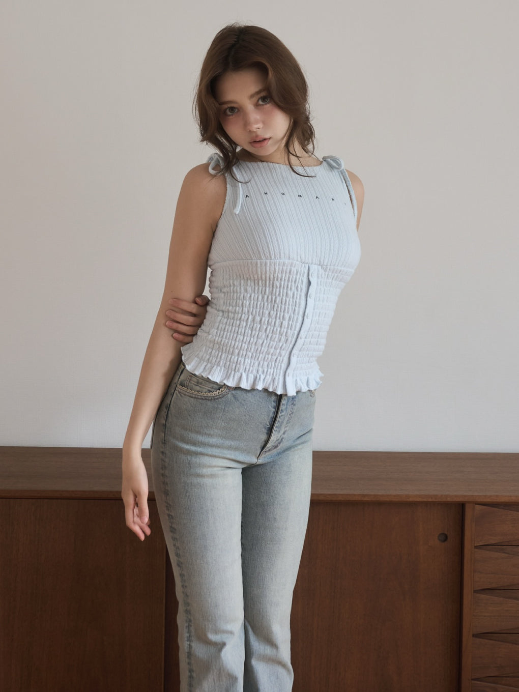 ANDMARY】Lana ribbon tops