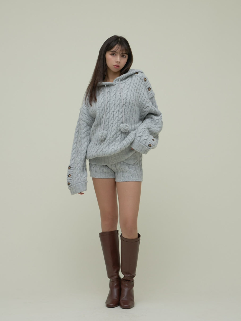 ANDMARY】Yara cable knit set up