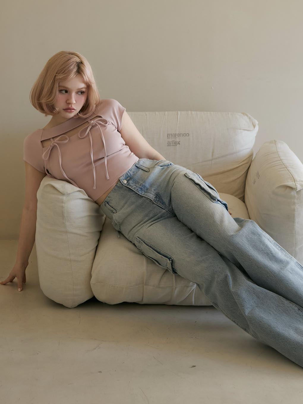 ANDMARY】Bebe ribbon tops