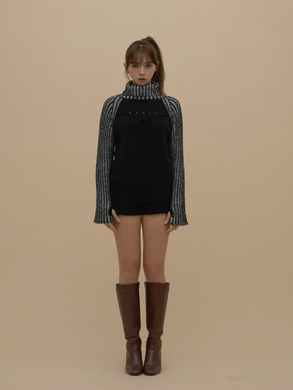 Mary logo loose knit set up