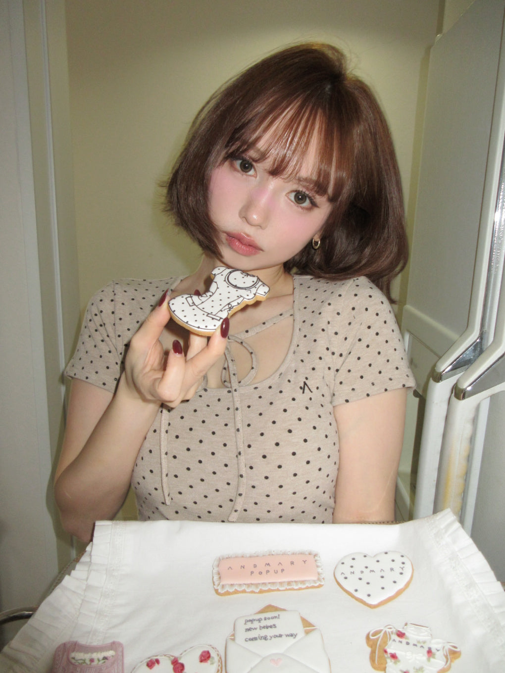 ANDMARY】Dot ribbon set up ANDMARY】Dot ribbon set up