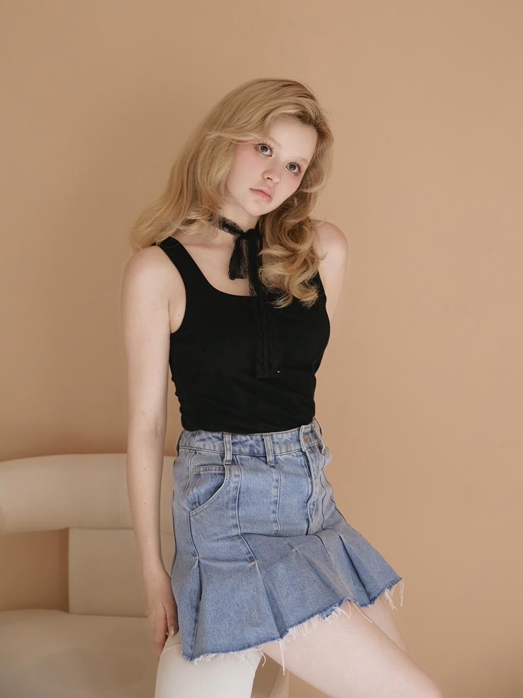 Amy denim mini skirt