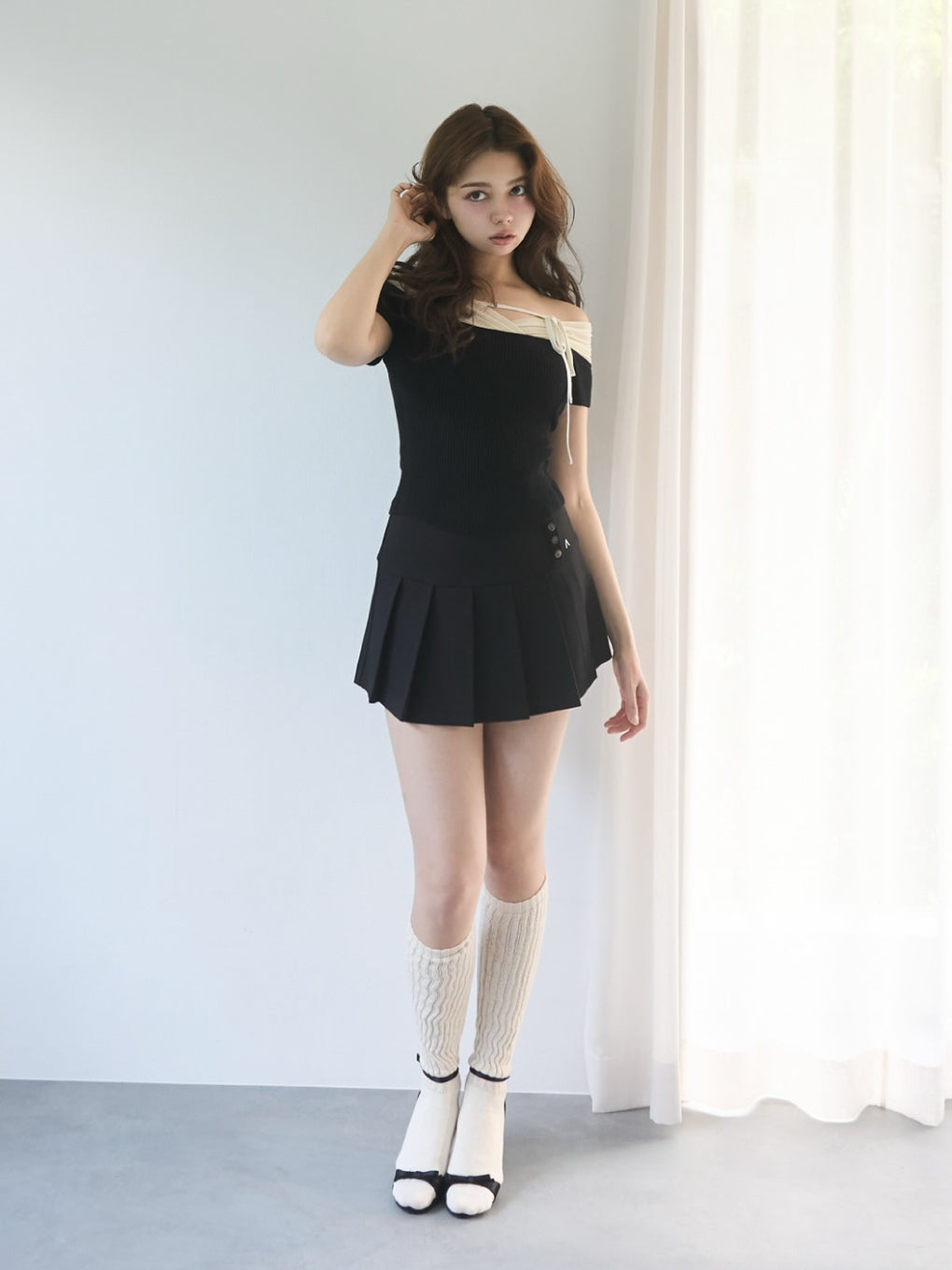 Annie tulle offshoulder tops