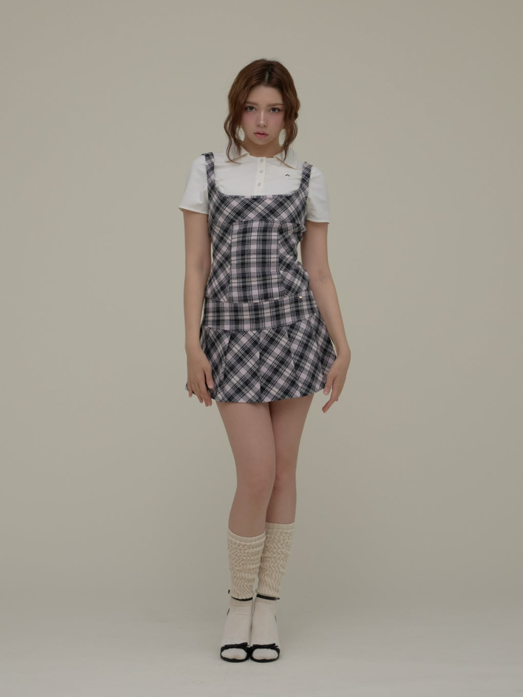 Era pleats set mini dress