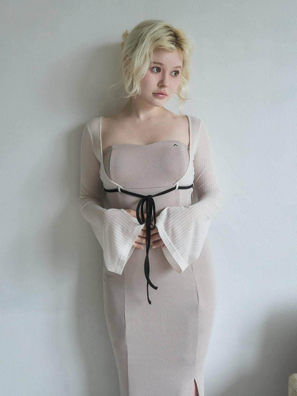Lona ribbon long dress