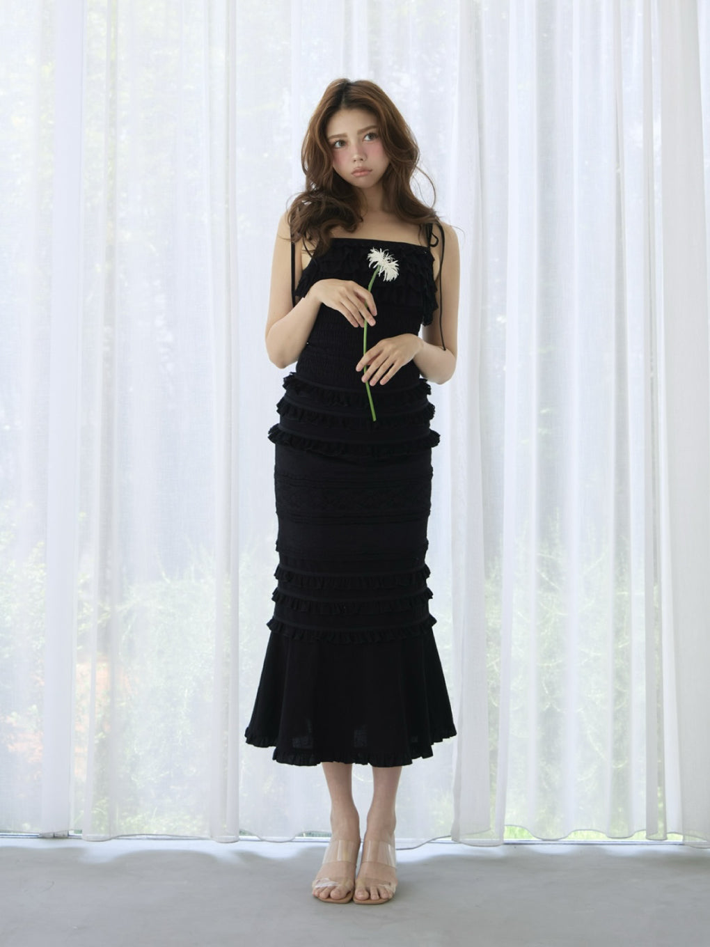 Orla frill long dress