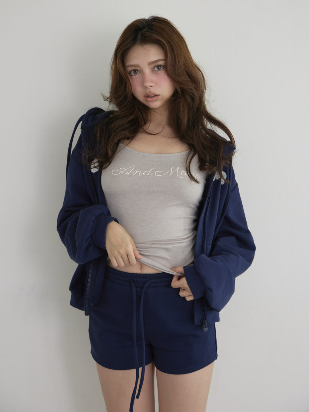 Mary loose hoodie set up