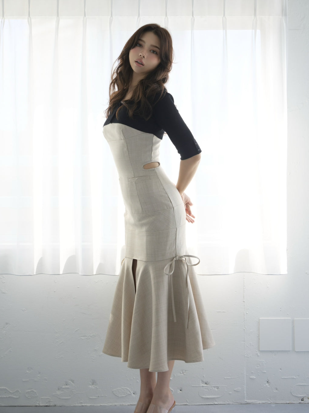 ワンピース andmary Lisa check long dress ANDMARY】Lisa check long dress