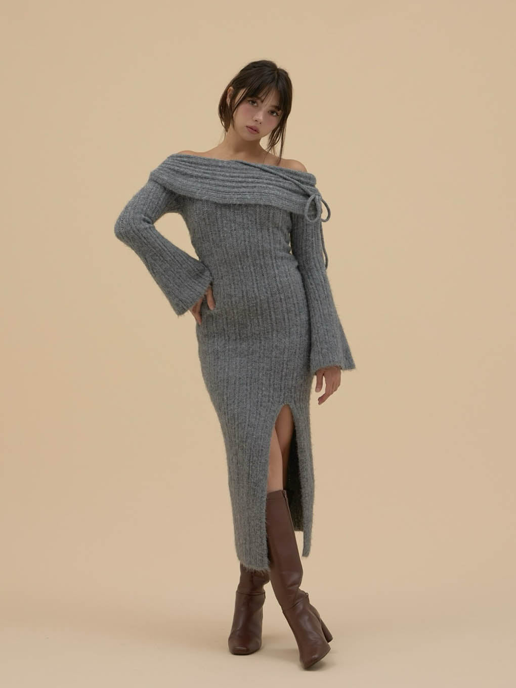 Yvie offshoulder knit dress