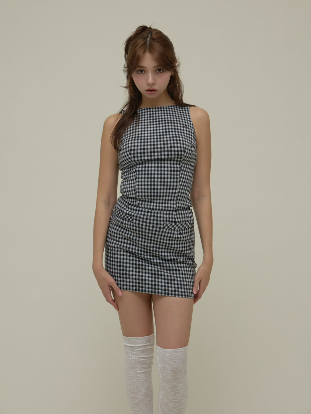 ANDMARY】Ruru gingham set up mini ANDMARY】Ruru gingham set up mini