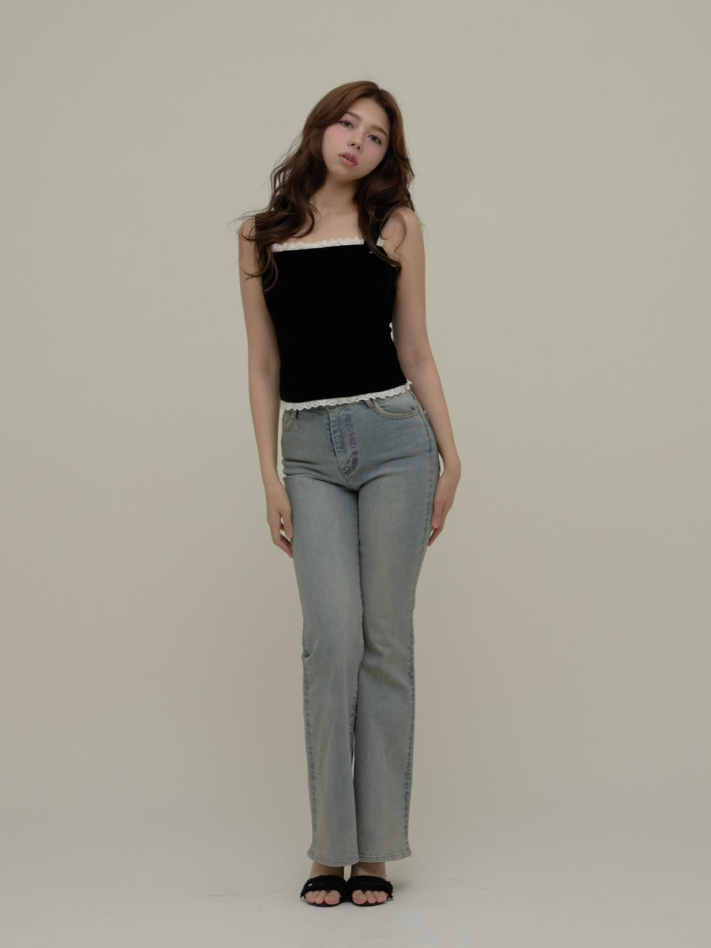 Velour frill tops