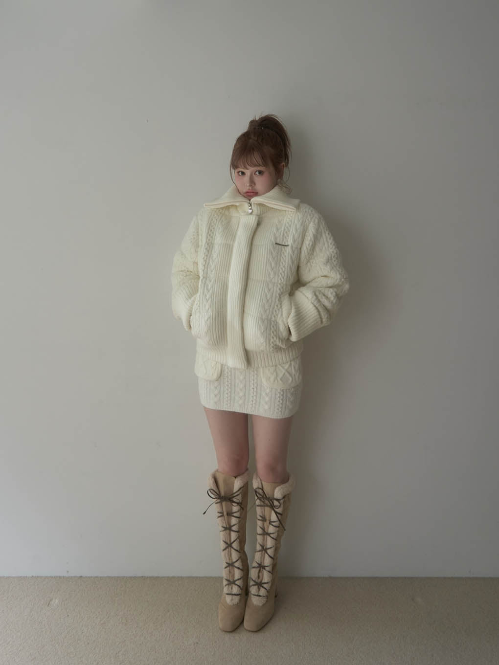 Mary quilting knit jacket