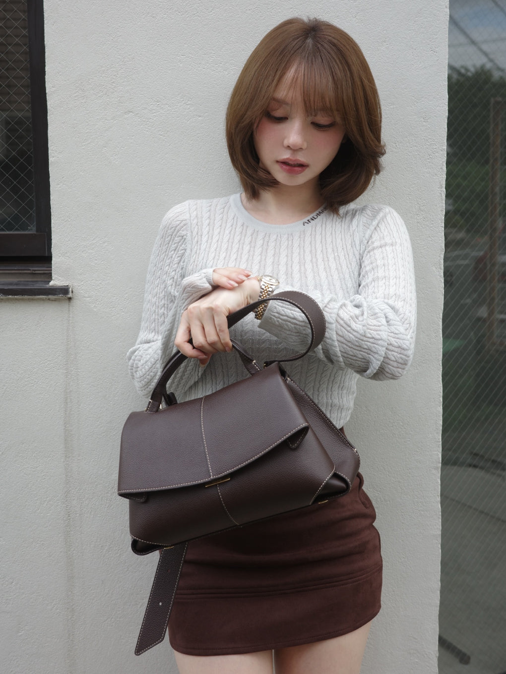 Logo knit tops