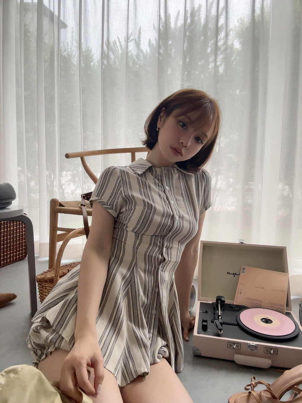 Dorothy flare blouse set up