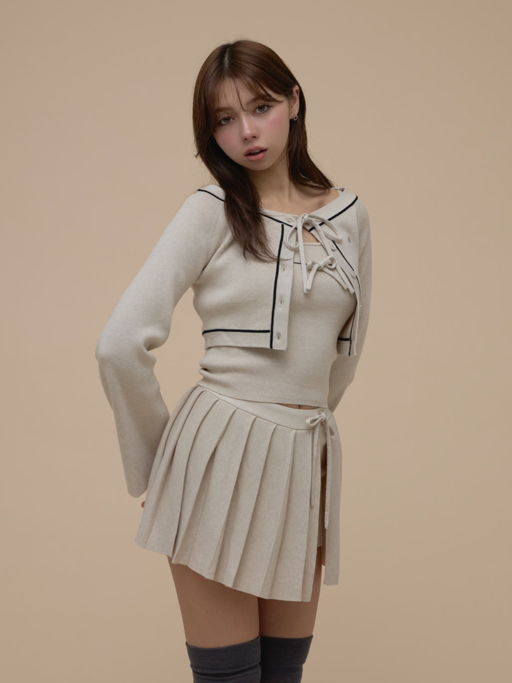 トップス Jennie line knit set up andmary ANDMARY】Jennie line knit set up