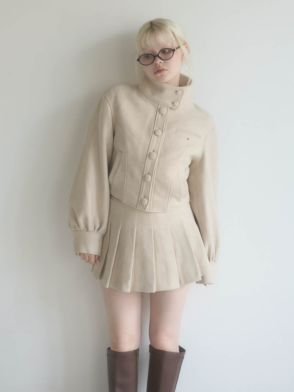 Zoey pleats mini skirt