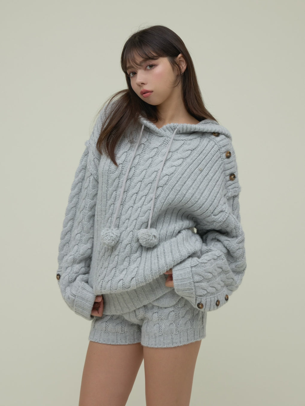 トップス Yara cable knit set up andmary ivory ANDMARY】Yara cable knit set up