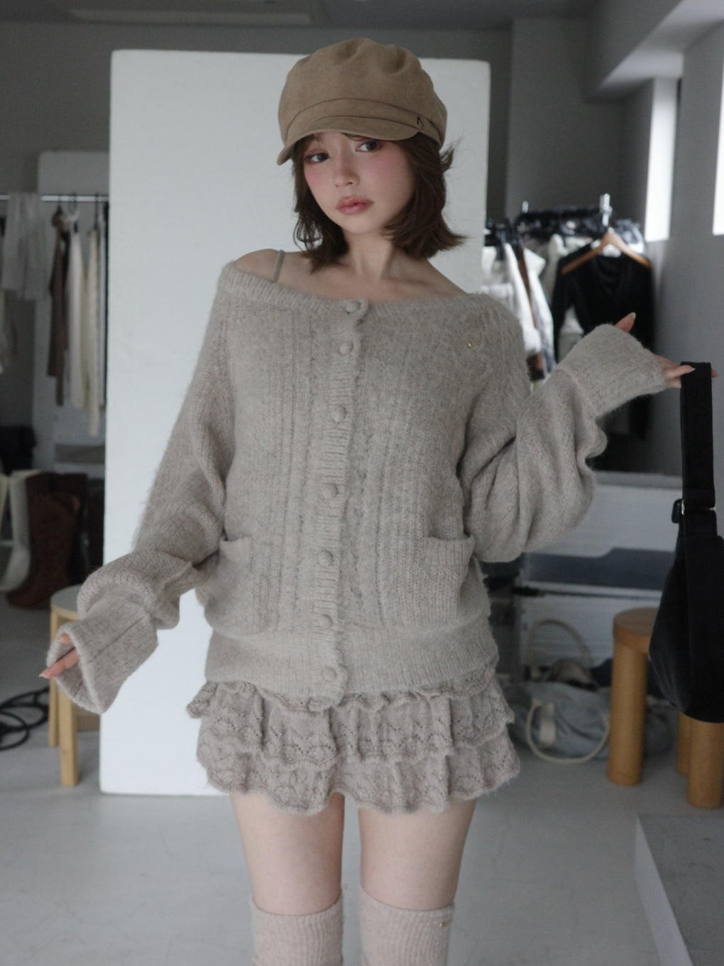 ANDMARY】Riri crochet knit set up