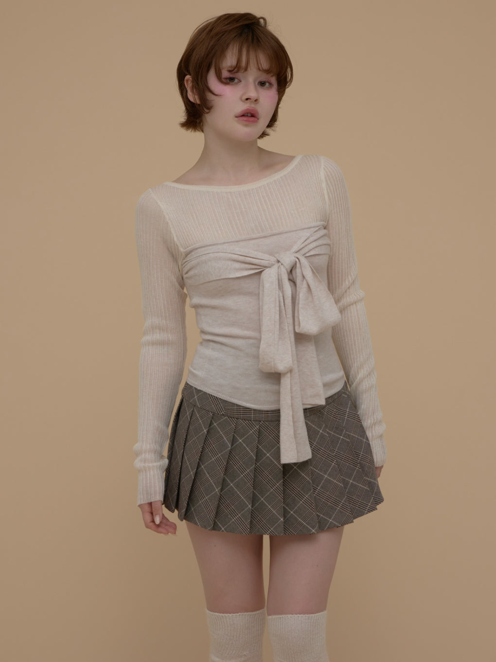 ANDMARY】Donna pleats mini skirt