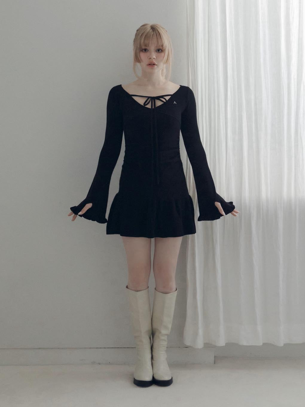 14,350円新品未使用】 andmary Fleur knit mini dress
