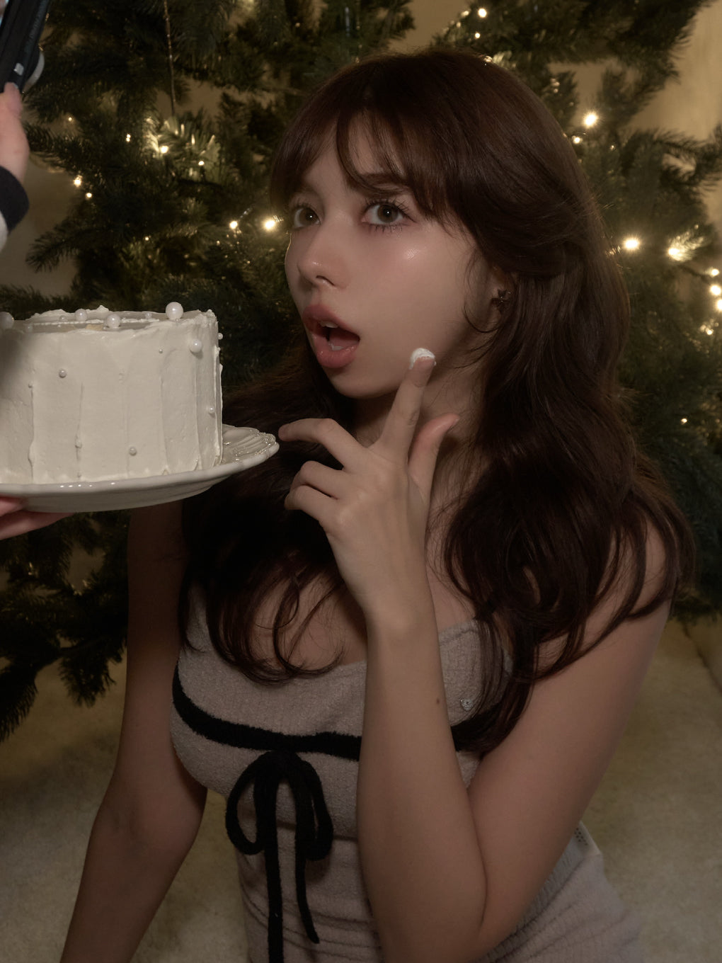 Sugar knit ribbon dress